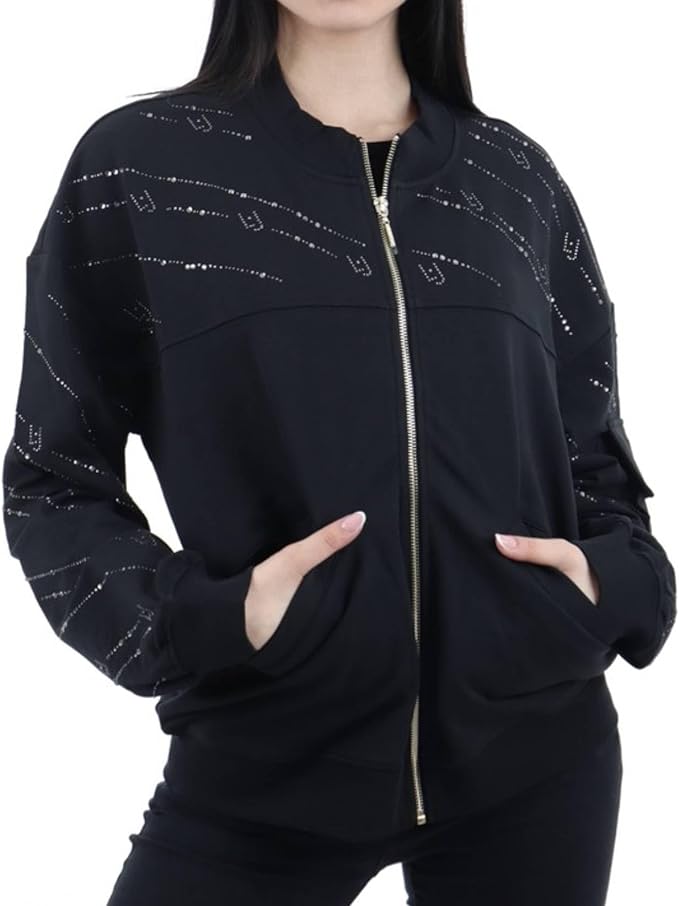 Felpa Aperta con Strass