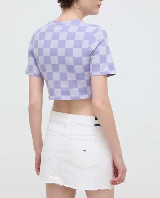 T-Shirt Crop Checker Crew
