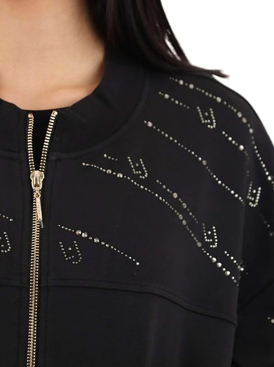 Felpa Aperta con Strass