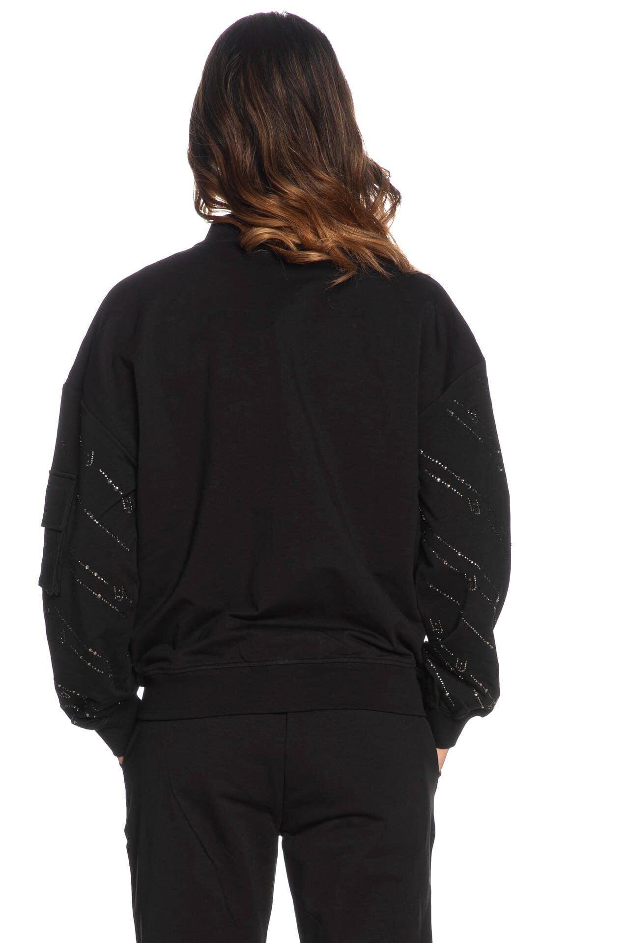 Felpa Aperta con Strass